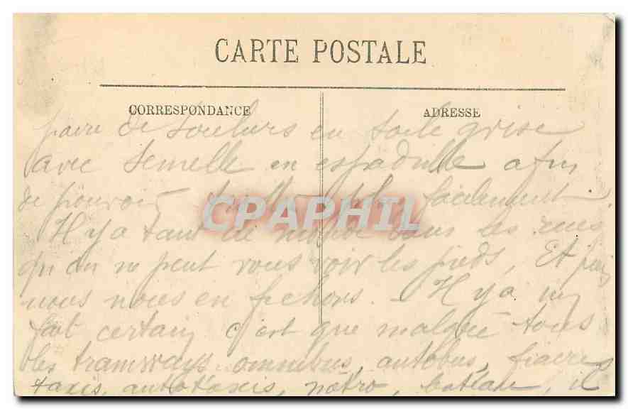 CPA Paris la Place de la Concorde et la Seine  — Rückseite