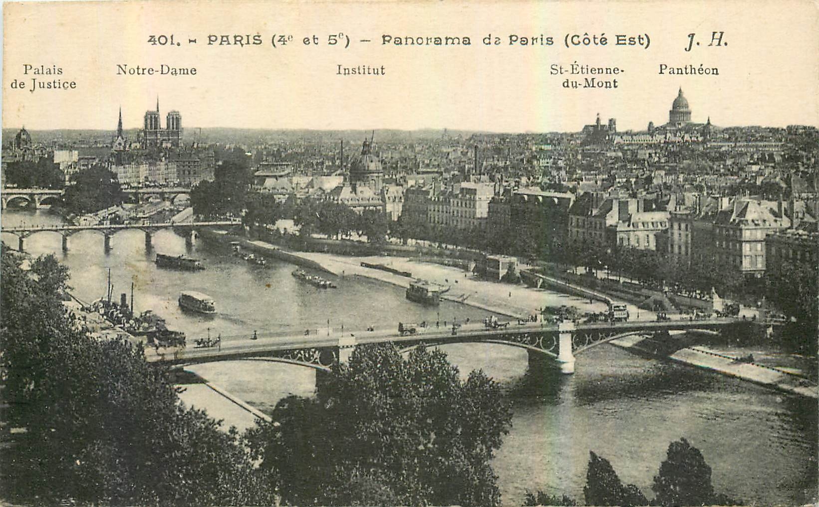 CPA Paris 4e et 5e Panorama de Paris Cote Est 