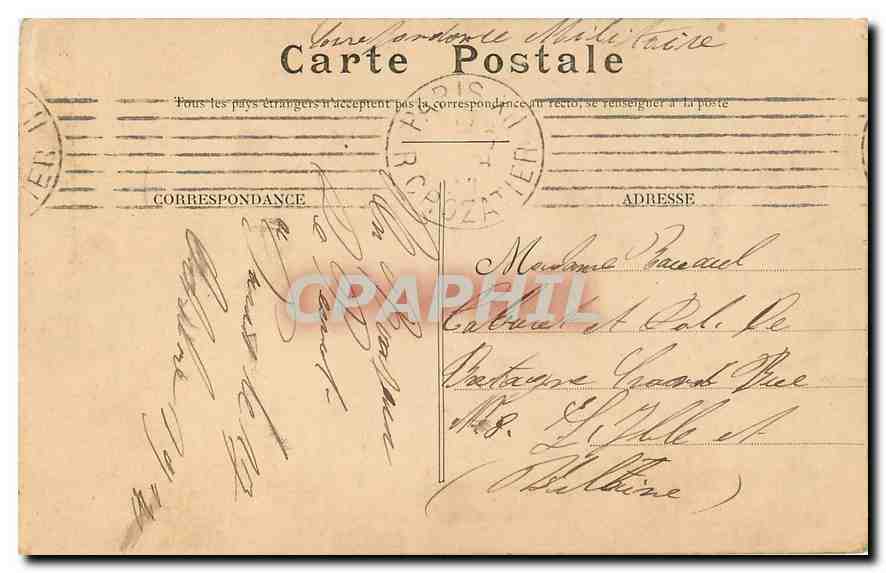 CPA Paris Marche aux Fleurs  — Verso
