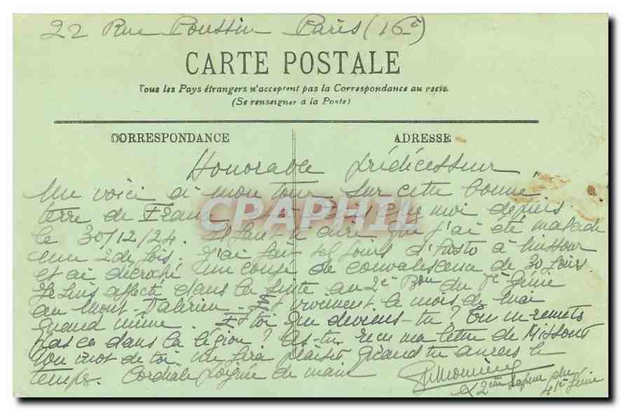 CPA Paris Notre Dame et le Pont  — Rückseite