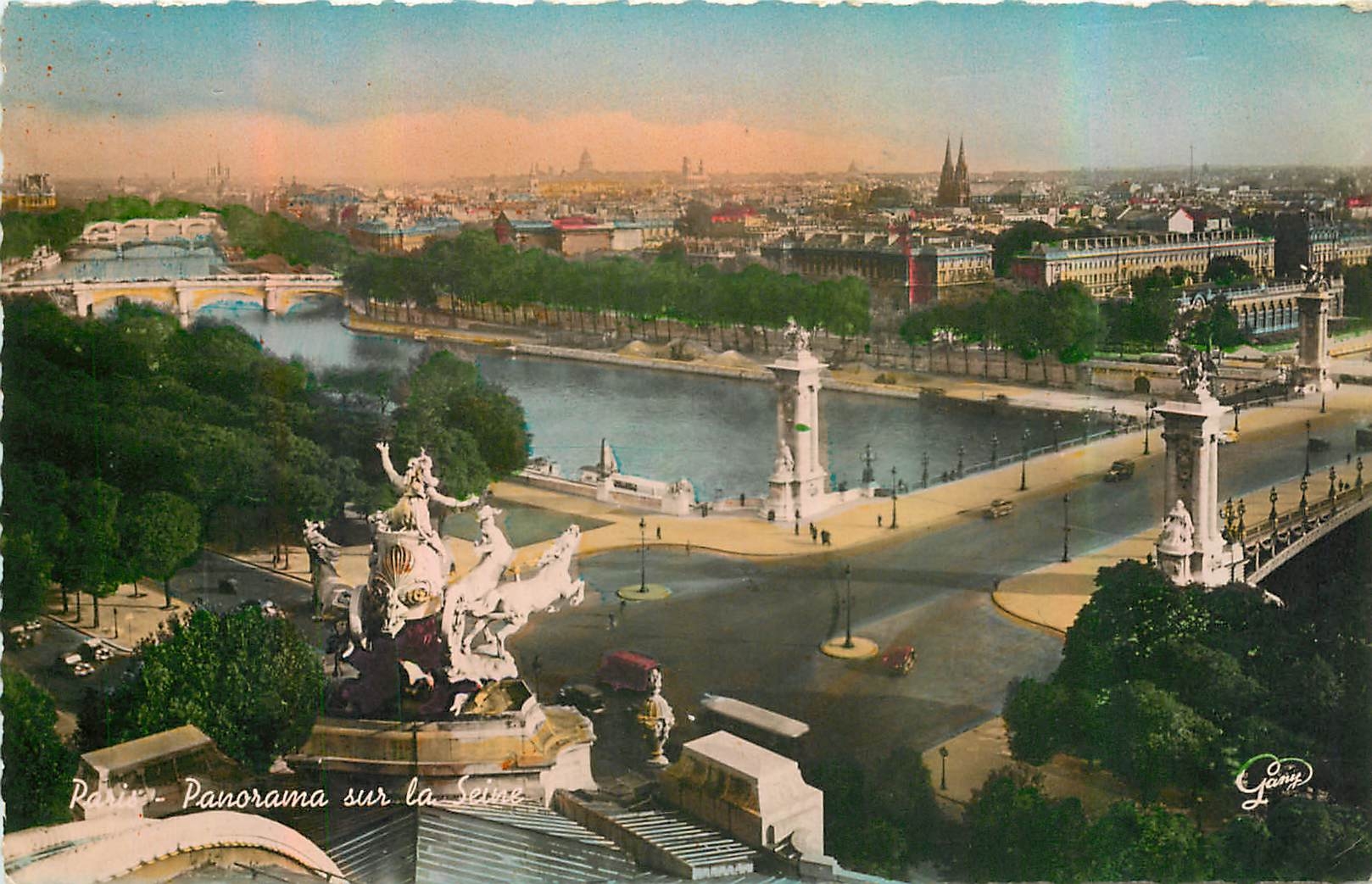 CPA Paris Panorama sur la Seine 