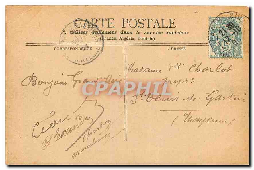 CPA Paris le Trocadero vu du Pont d'Iena  — Verso