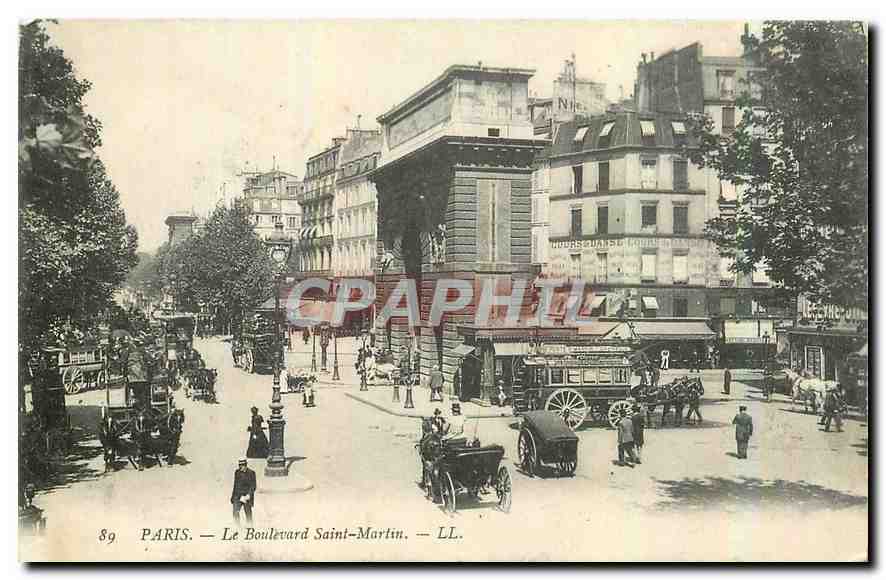 CPA Paris le Boulevard Saint Martin 