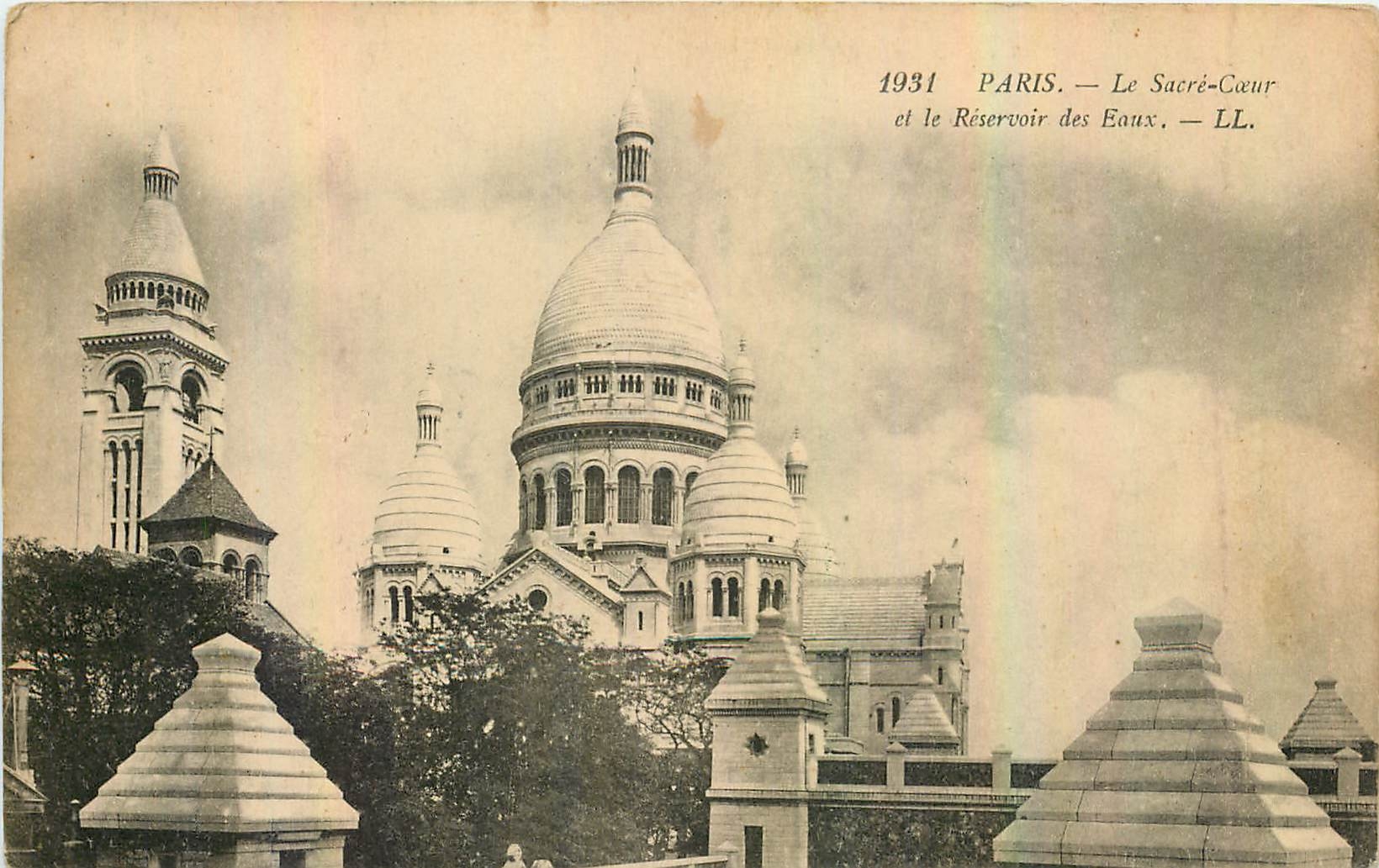 CPA Paris le Sacre Coeur et le Reservoir des Eaux 