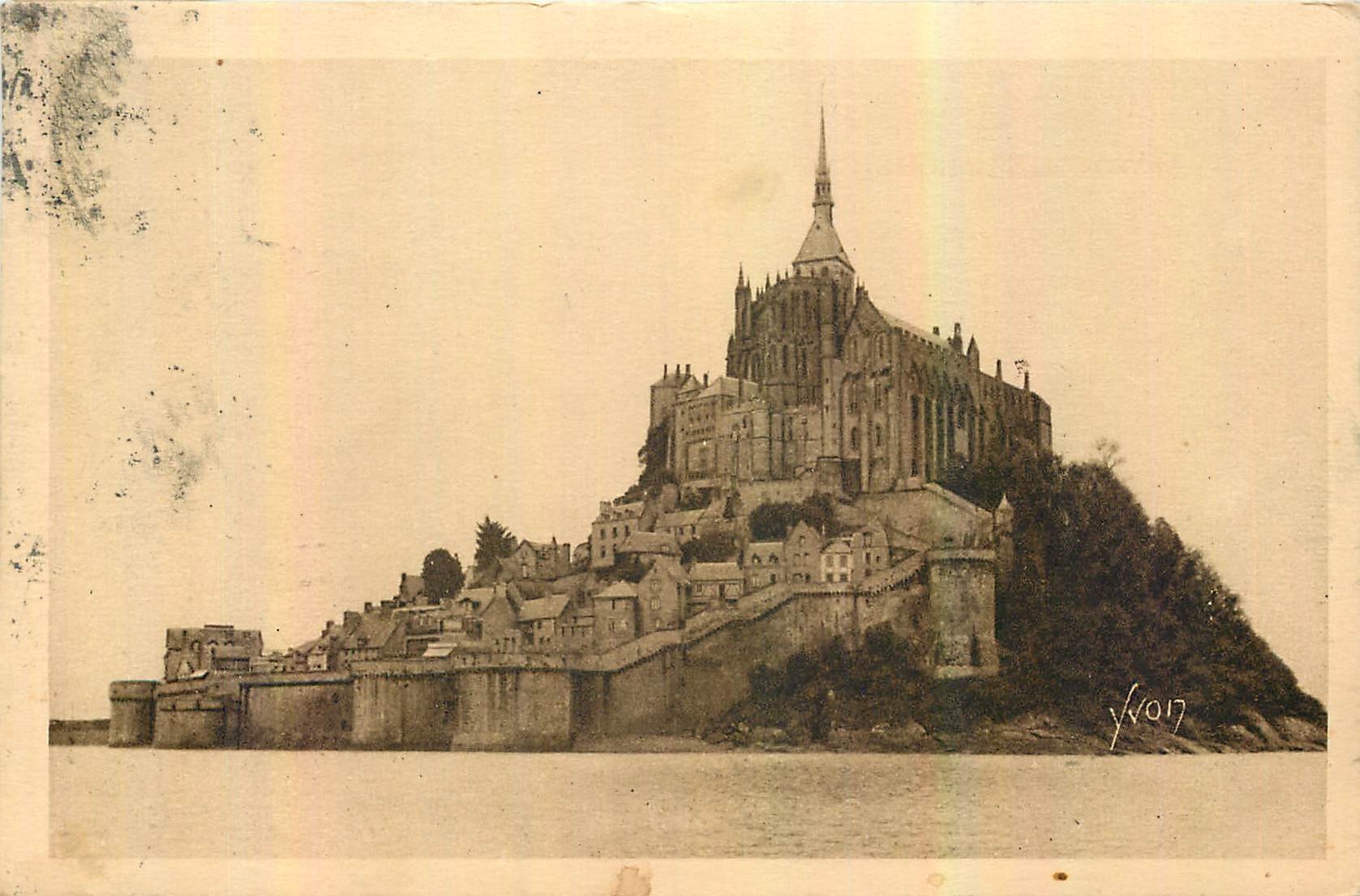 CPA Mont Saint Michel vue generale Cote Nord Est 