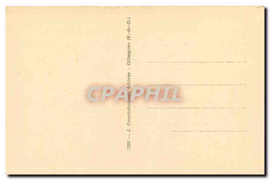 CPA L'Auvergne Poetique Chatelguyon Chateau de Chazeron Partie Feodale  — Rückseite