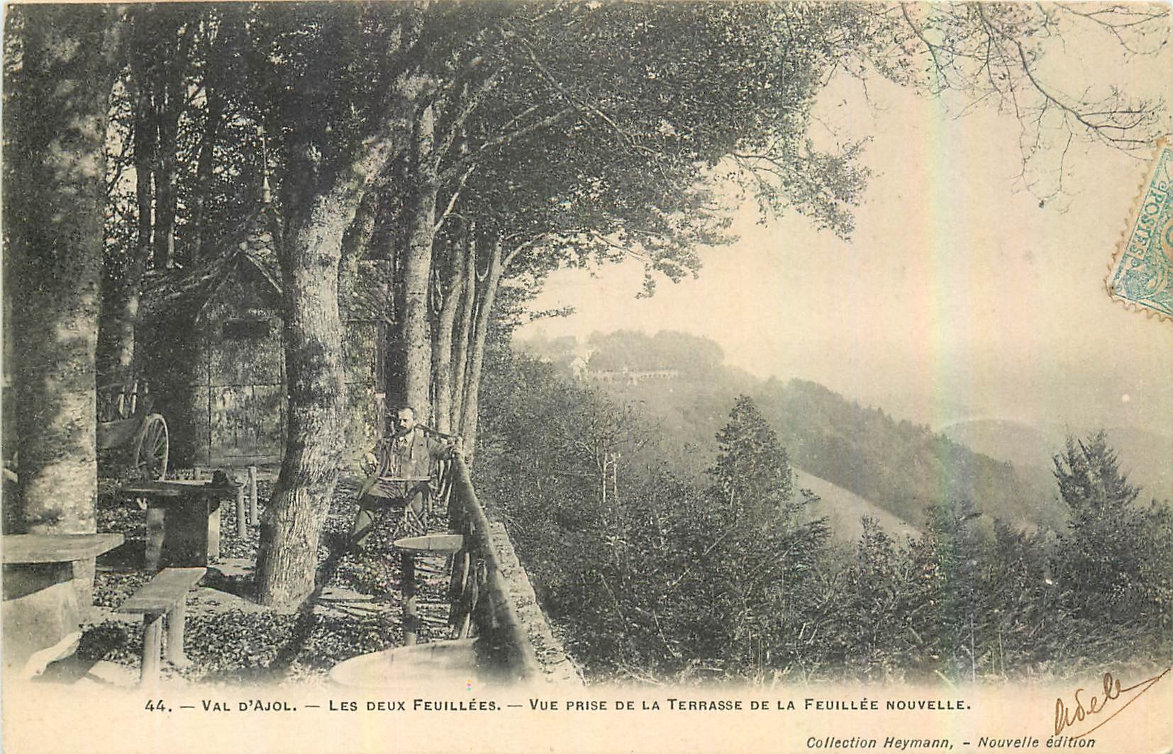 CPA Val d'Ajol les deux Feuillees vue prise de la Terrasse de la Feuillee Nouvelle 