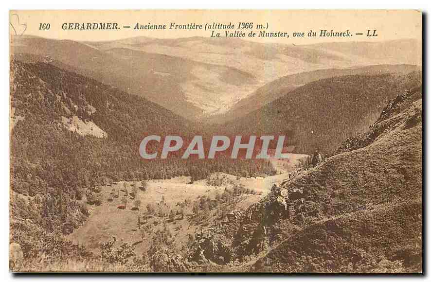 CPA Gerardmer Ancienne Frontiere la Vallee de Munster vue du Hohneck
