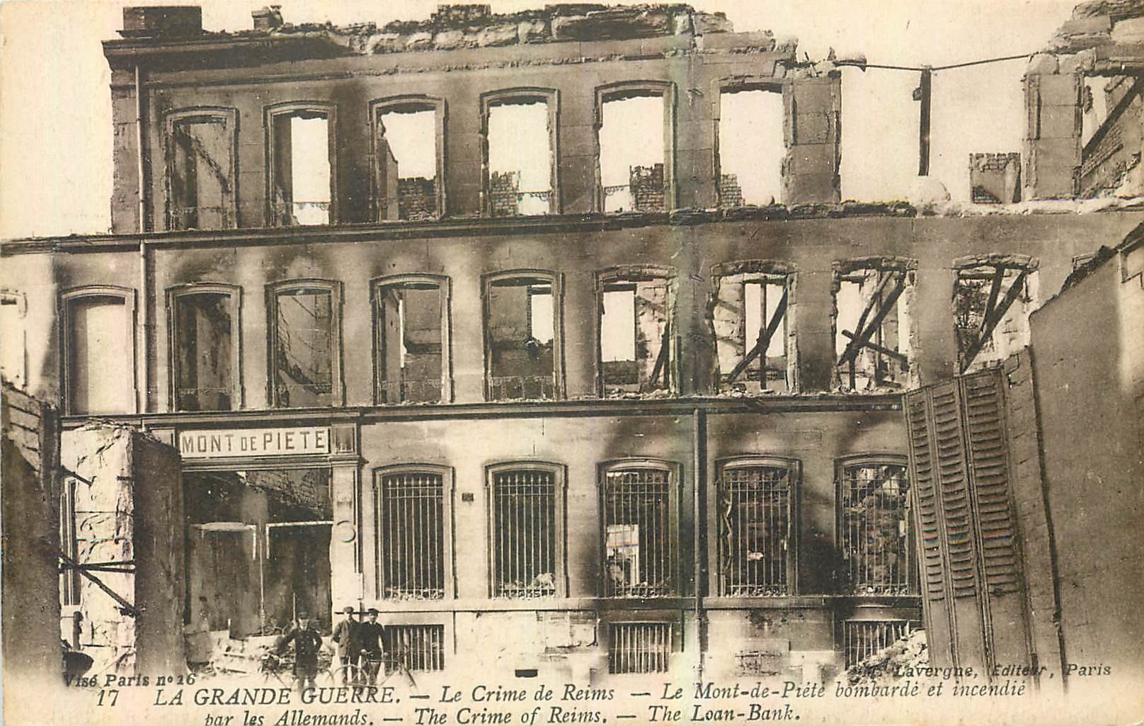 Le Mont-de-Piété de Reims — bombardé et incendié — Visé Paris n°16