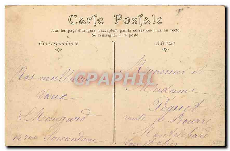 CPA Paris le Palais du Luxembourg  — Verso