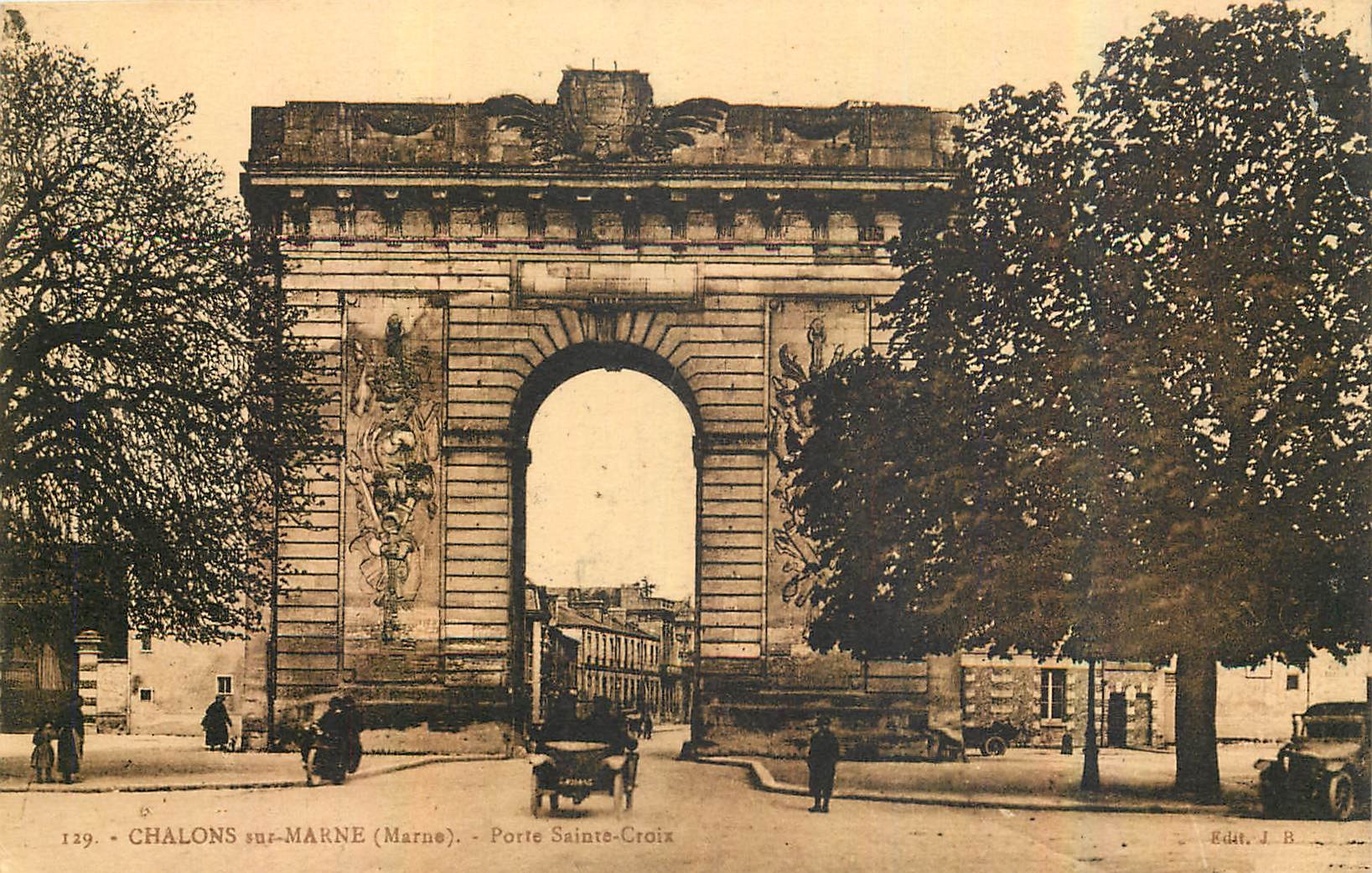CPA Chalons sur Marne Marne Porte Sainte Croix 