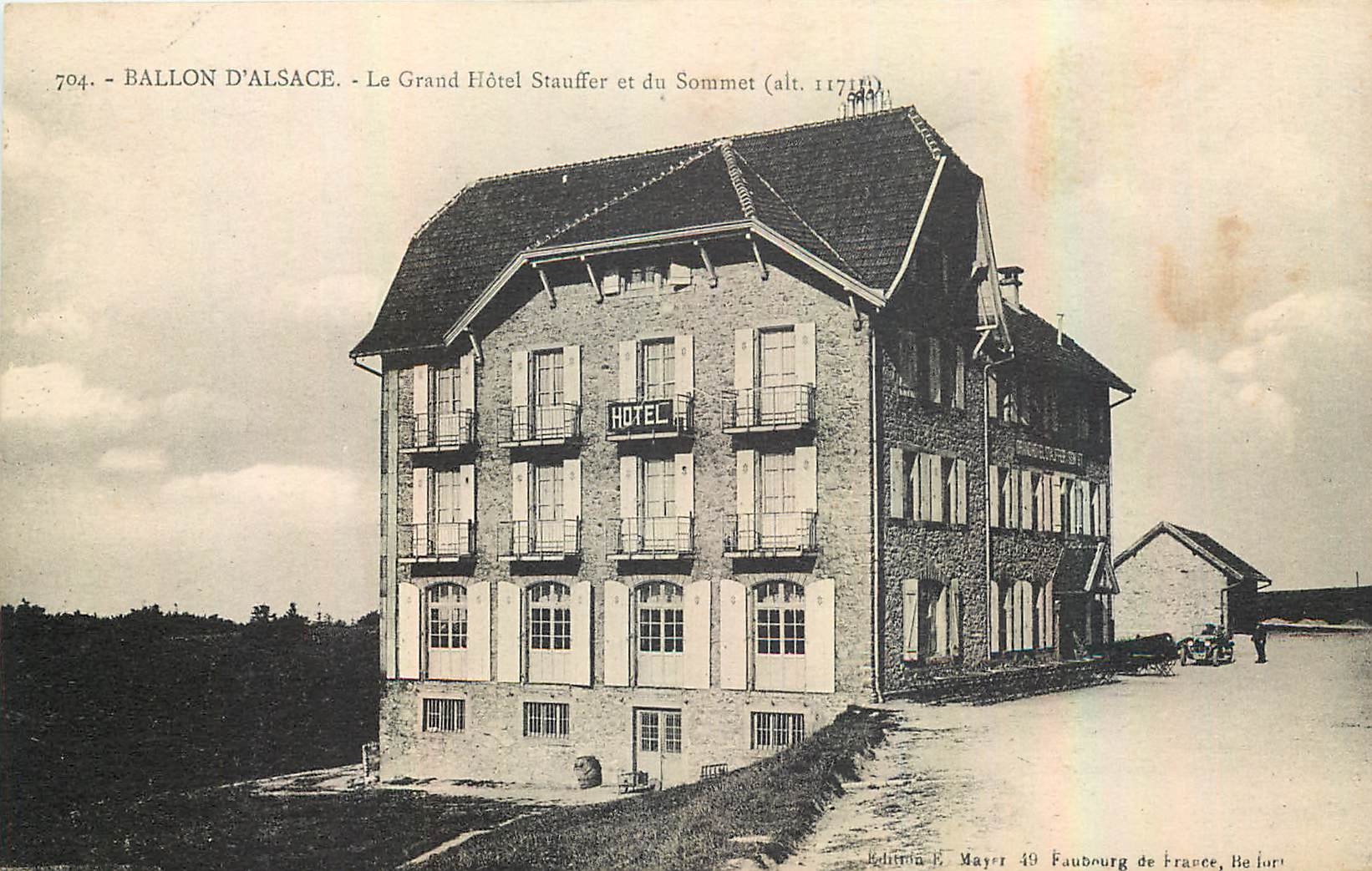 CPA Ballon d'Alsace Le Grand Hotel Stauffer et du Sommet 
