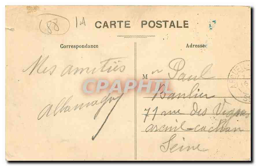 CPA Le Val d'Ajol sous la Neige de Feuillee Dorothee Hotel  — Verso
