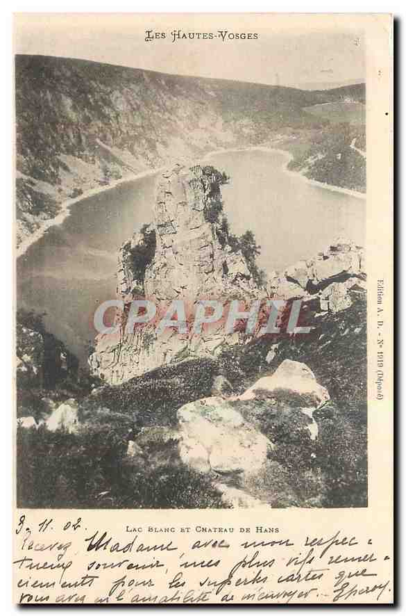 CPA Les Hautes Vosges Lac Blanc et Chateau de Hans 