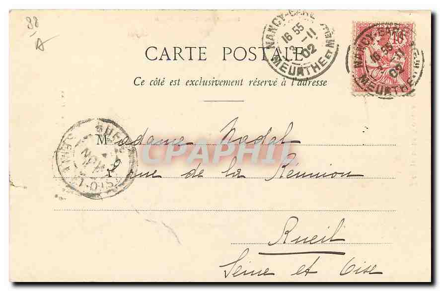 CPA Les Hautes Vosges Lac Blanc et Chateau de Hans  — Rückseite
