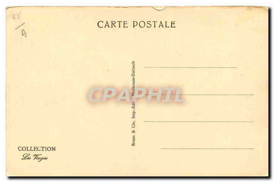 CPA Les Vosges Pittoresques La Coupe  — Rückseite