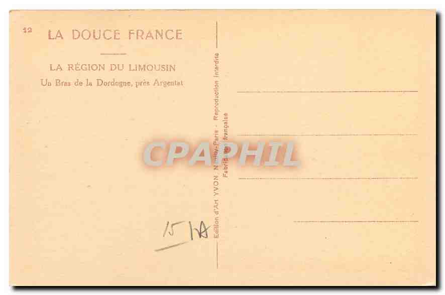 CPA La Region du Limousin un Bras de la dordogne pres Argentat Lavandiere Barque — Back