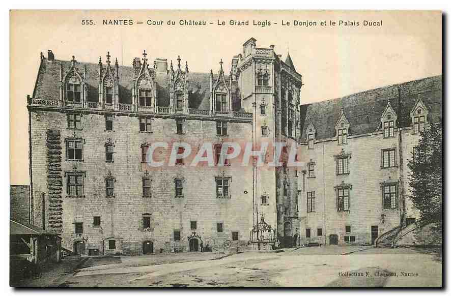 CPA Nantes Cour du Chateau le Grand Logis le donjon et le Palais Ducal 
