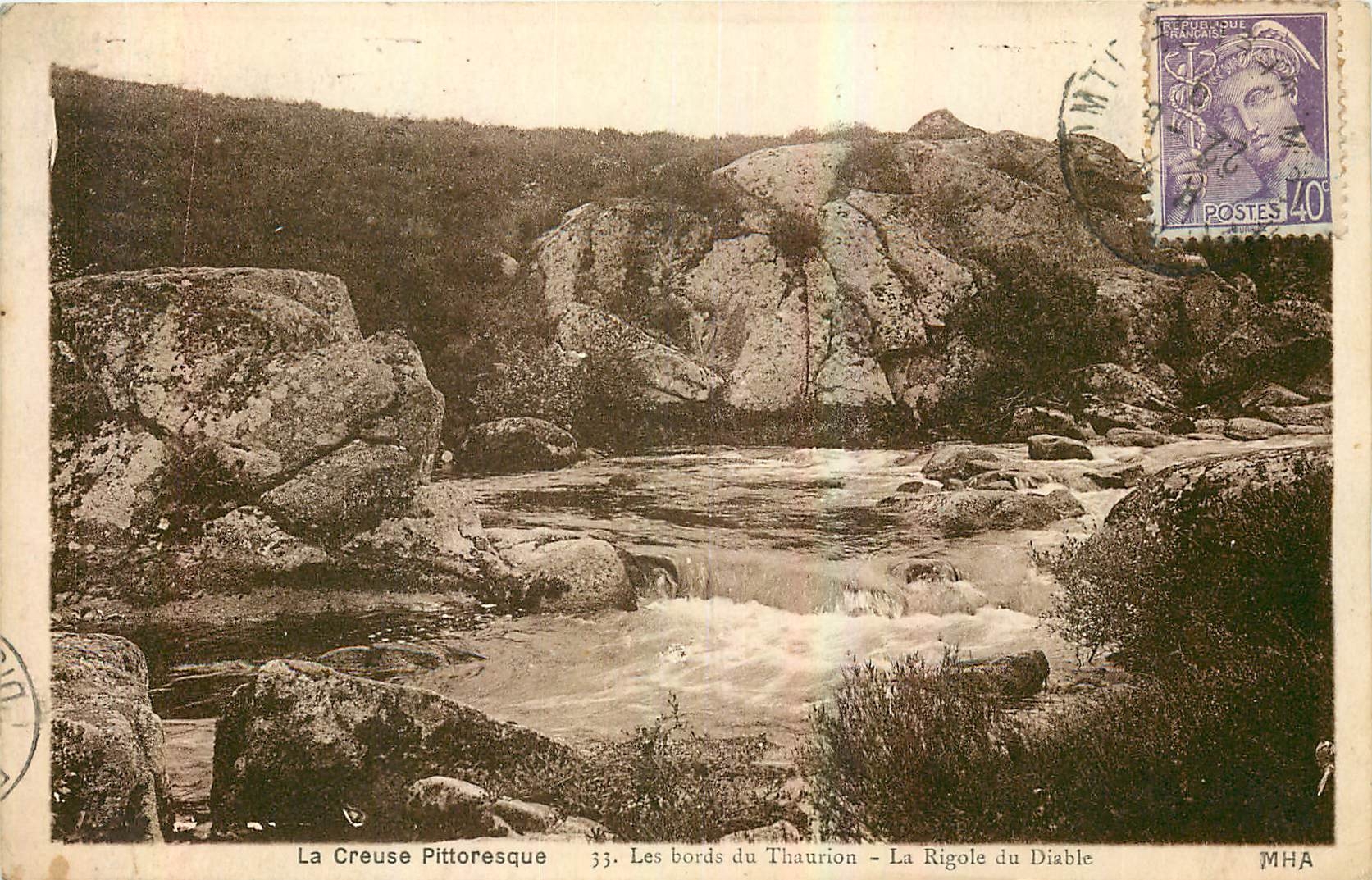 CPA La Creuse Pittoresque les Bords du Thaurion la Rigole du Diable 