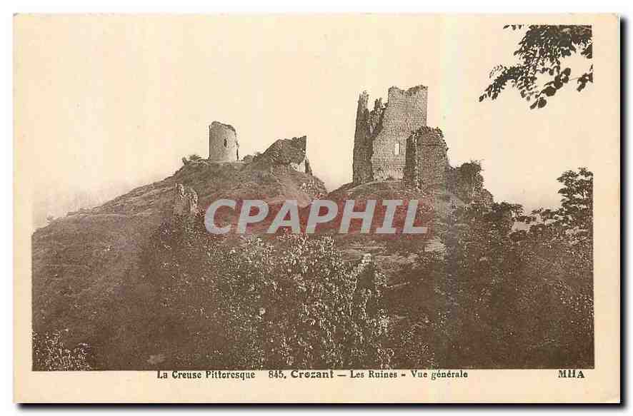 Les Ruines - Vue générale — La Creuse Pitteresque 845, Crezant — MHA