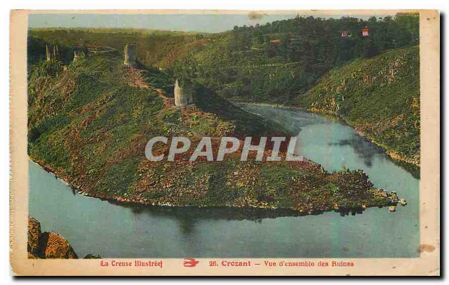 Crozant — Vue d'ensemble des Ruines — La Creuse Illustrée, n°26