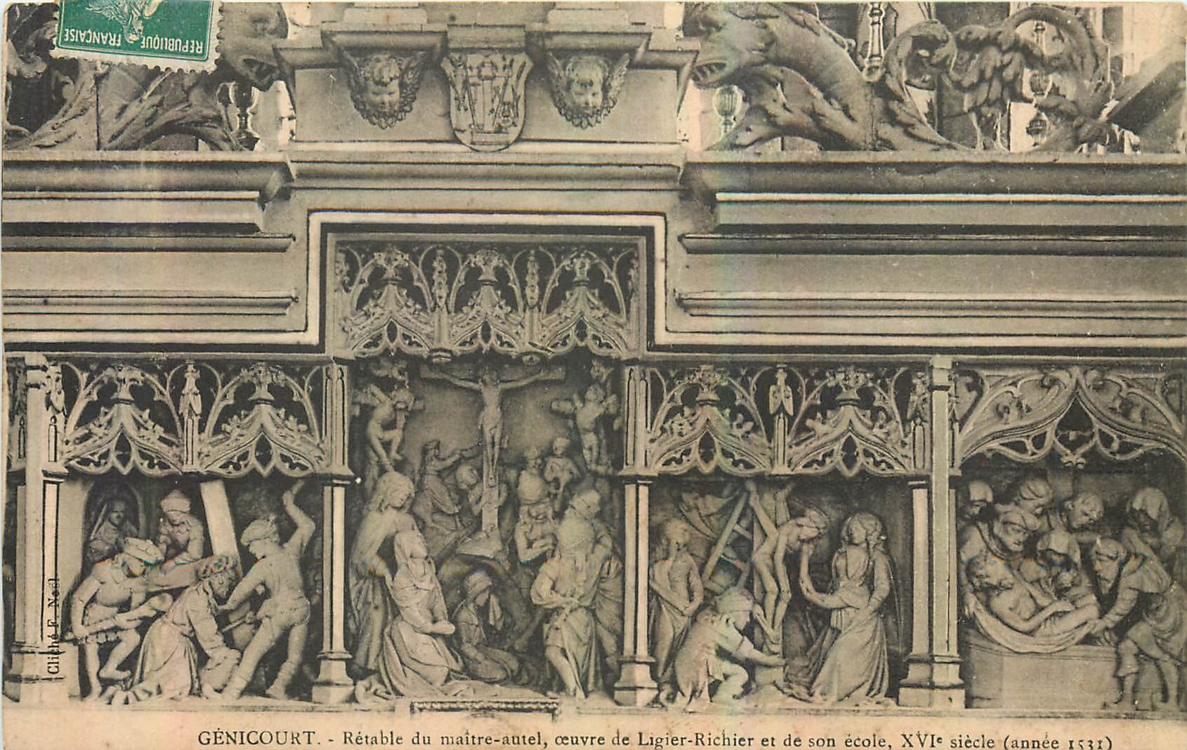 CPA Genicourt Retable du maitre autel oeuvre de Ligier Richier et de son ecole XVI siecle 