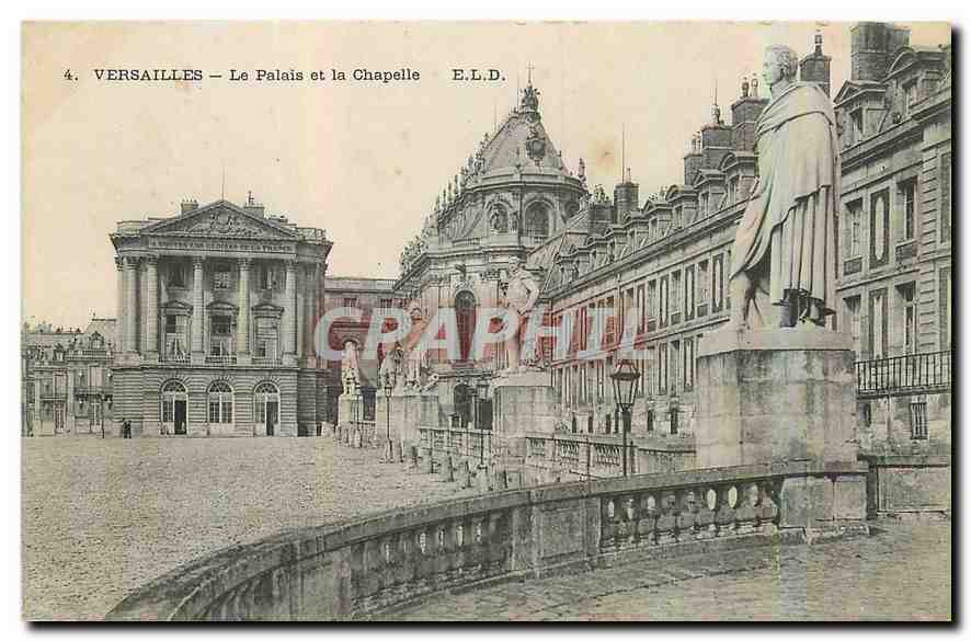CPA Versailles le palais et la Chapelle 