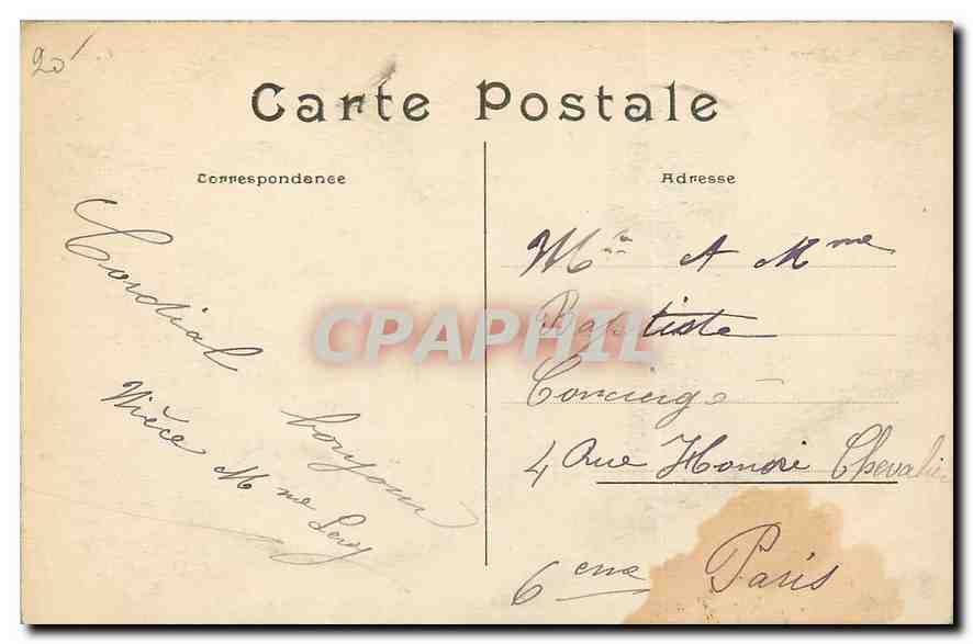Yport — Rentrée de Bateaux de pêche, par gros temps — C.M. n°169 — Rückseite