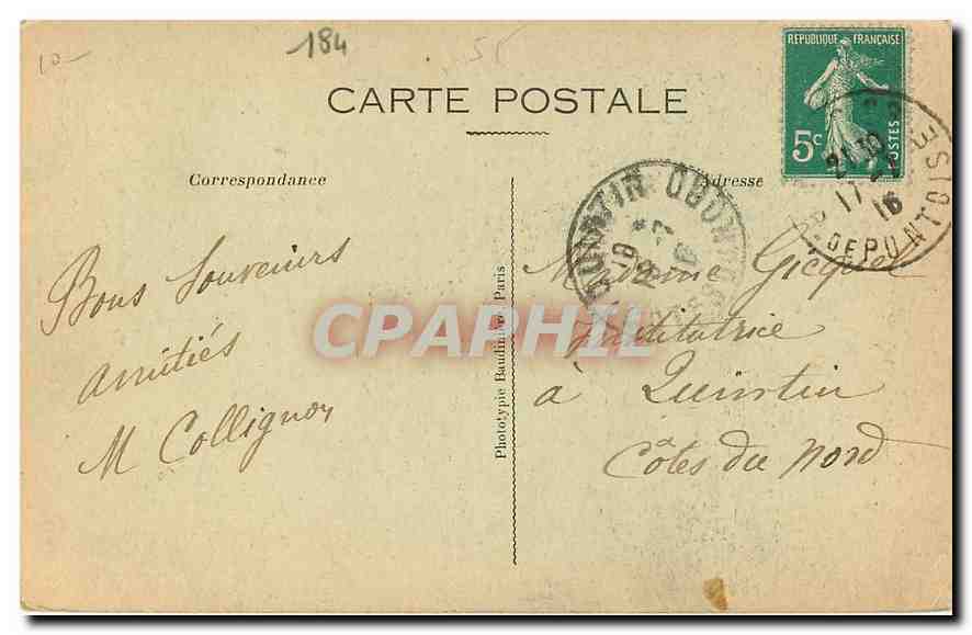 CPA Verdun bombarde une des principales Rues Cordonnerie Militaria — Rückseite