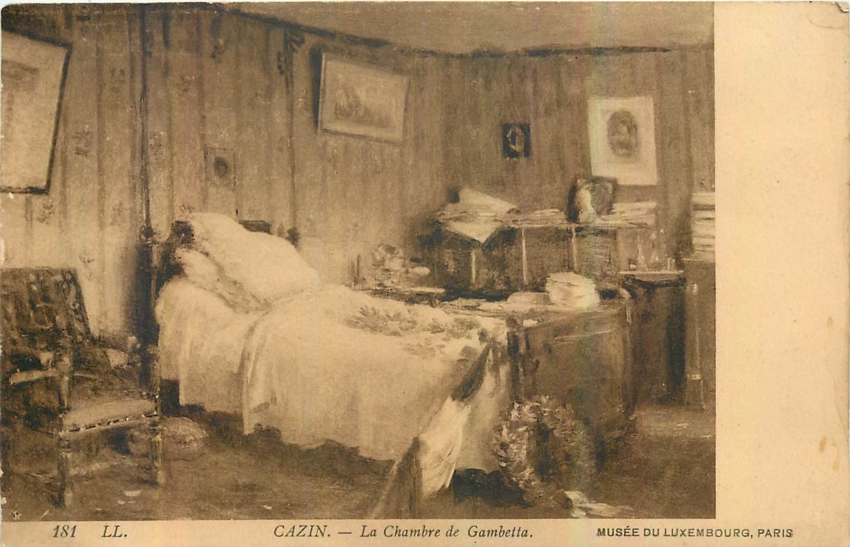 CPA Cazin la Chambre de Gambetta Musee du Luxembourg Paris 