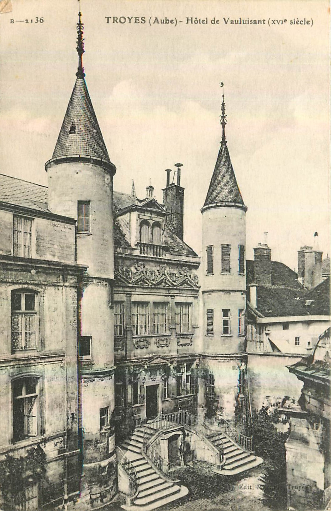 CPA Troyes Aube Hotel de Vauluisant 