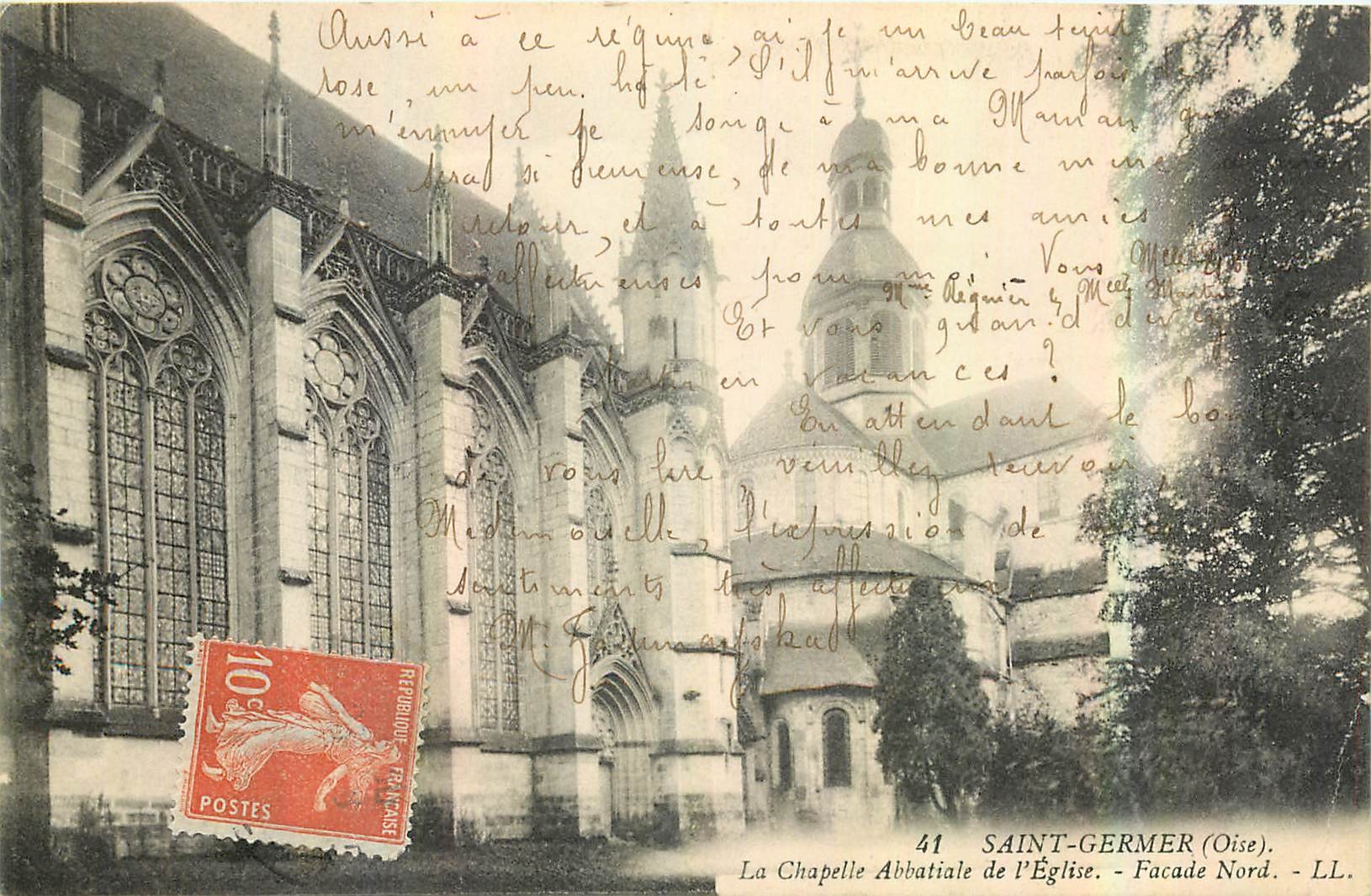 CPA Saint Germer Oise La Chapelle Abbatiale de l'Eglise Facade Nord 