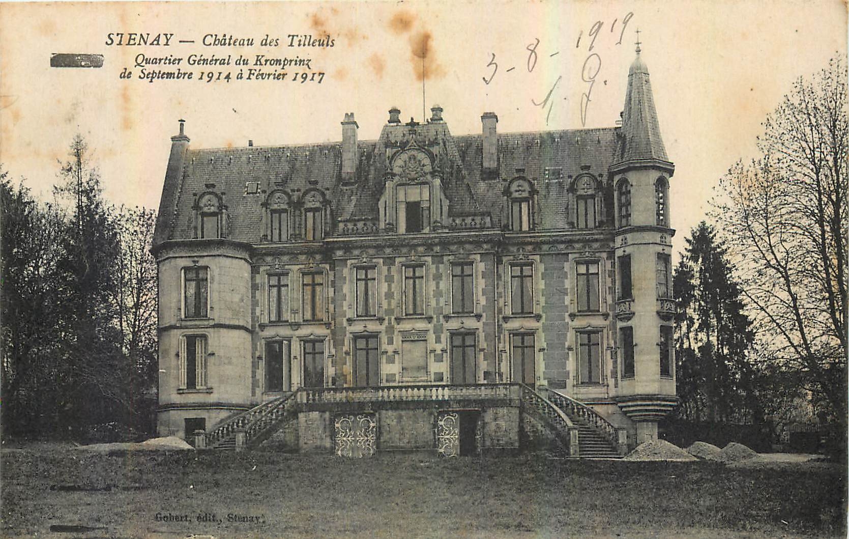 CPA Stenay Chateau des Tilleuls Quartier general du Kronprinz 