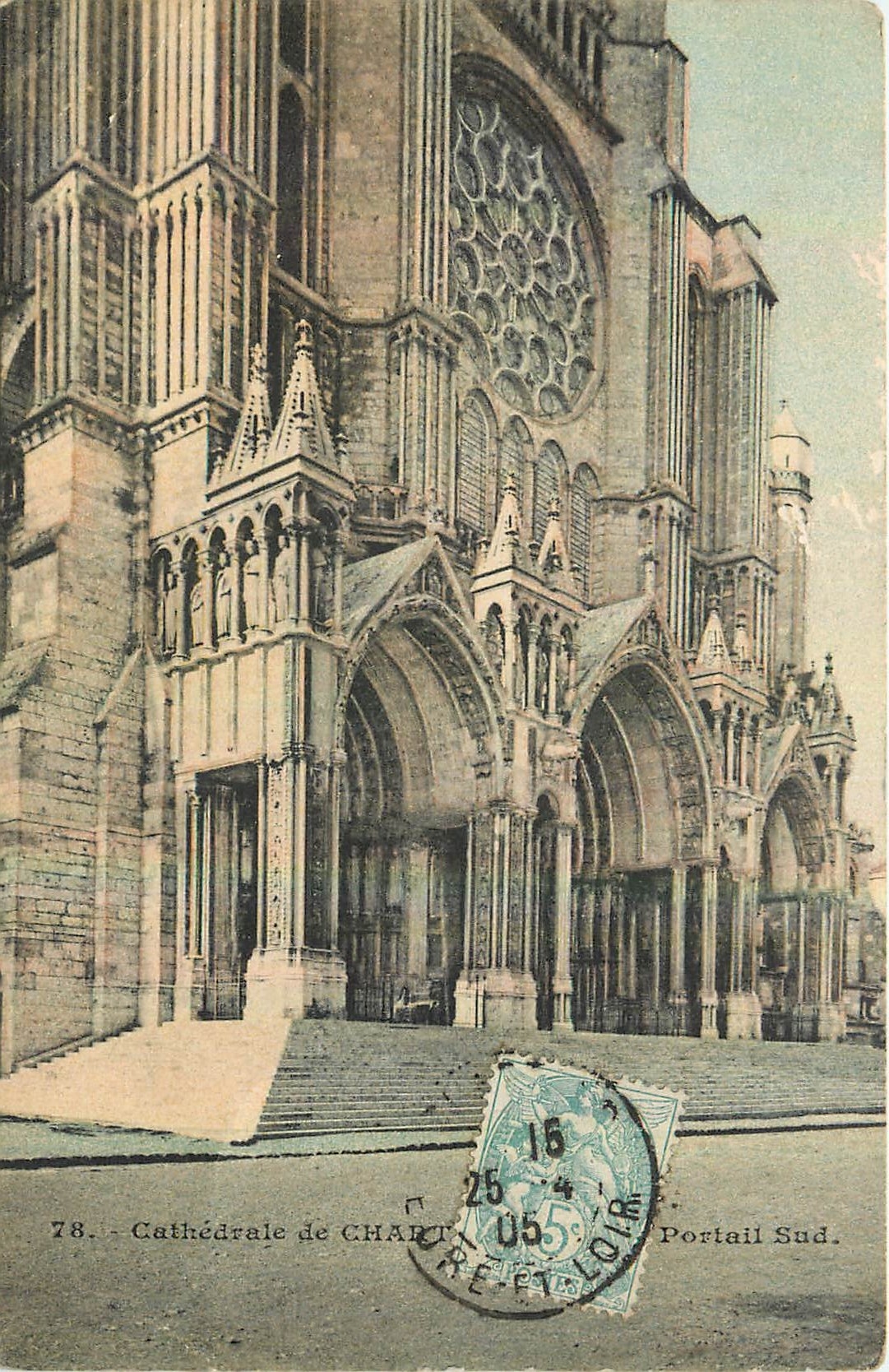 Cathédrale de Chartres — Portail Sud — A. Bourdier, imp.-édit., Versailles, n°78