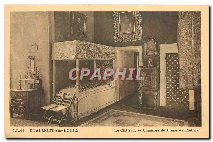 CPA Chaumont sur Loire Le Chateau Chambre de Diane de Poitiers 