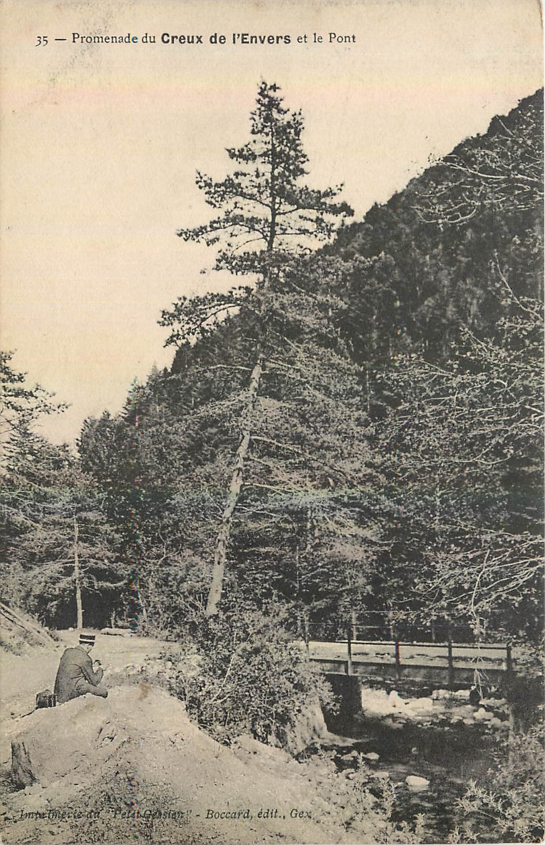 CPA Promenade du Creux de L'Envers et le Pont 