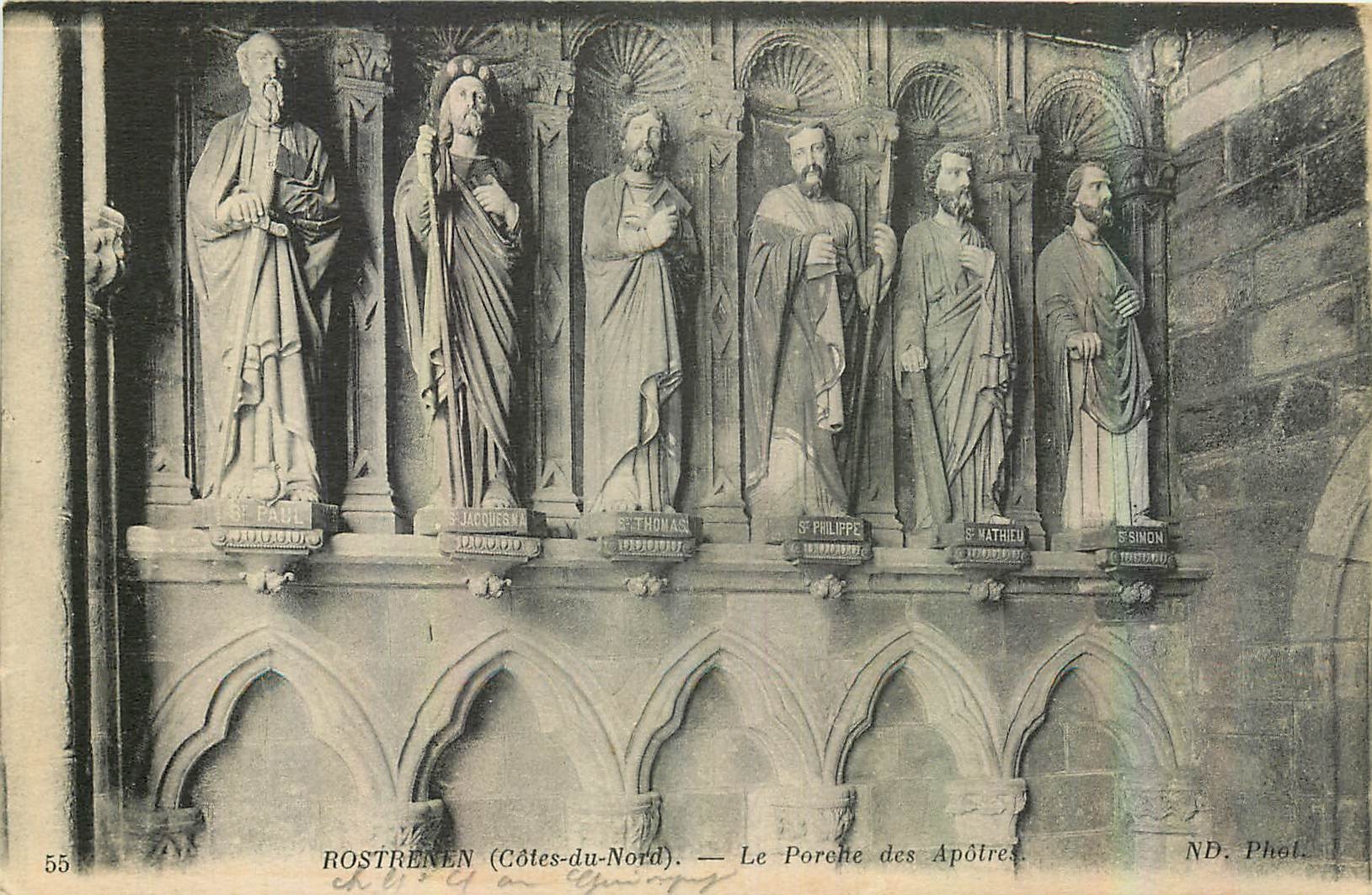 CPA Rostrenen Cotes du Nord Le Porche des Apotres 