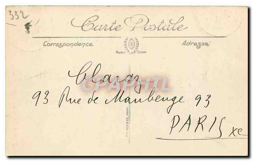 CPA Quimper le L'Eglise Ste Croix Le Jube  — Rückseite
