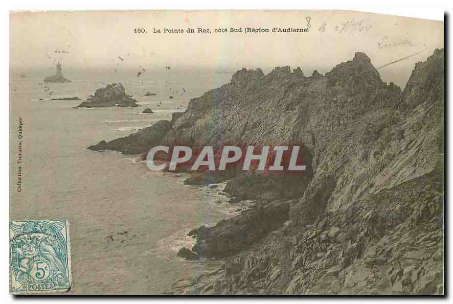 CPA La Pointe du Raz cote Sud Region d'Audiernel 