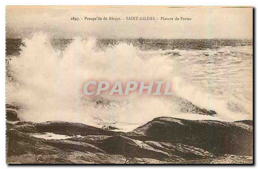 CPA Presquile de Rhuys Saint Gildas Plature de Portas 