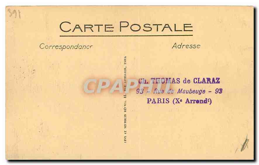 CPA Quiberon Grotte de Port Blanc — Rückseite