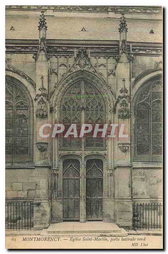 CPA Montmorency Eglise St Martin porte laterale nord 
