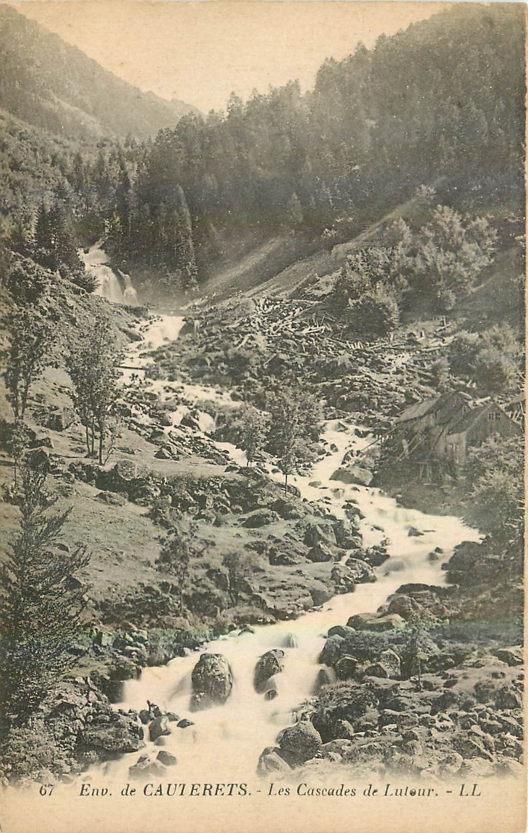 CPA Env de Cauterets Les Cascades de Litour 