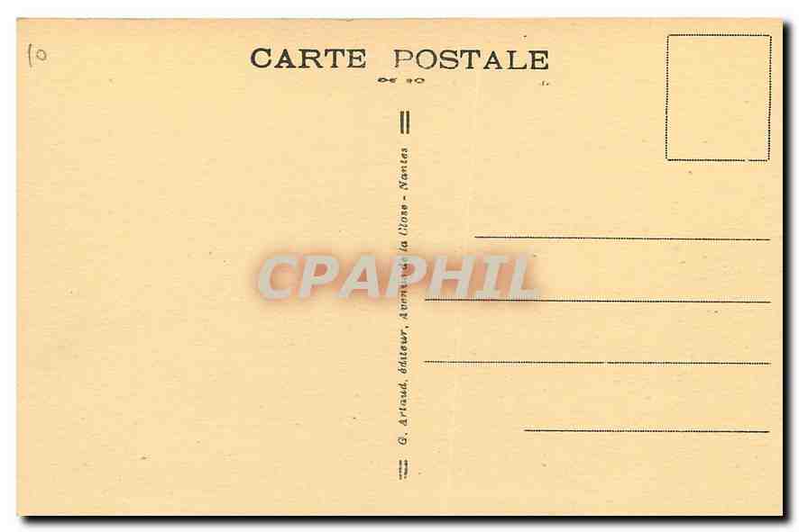 CPA Le croisic Les Rochers de la Grande Cote  — Back