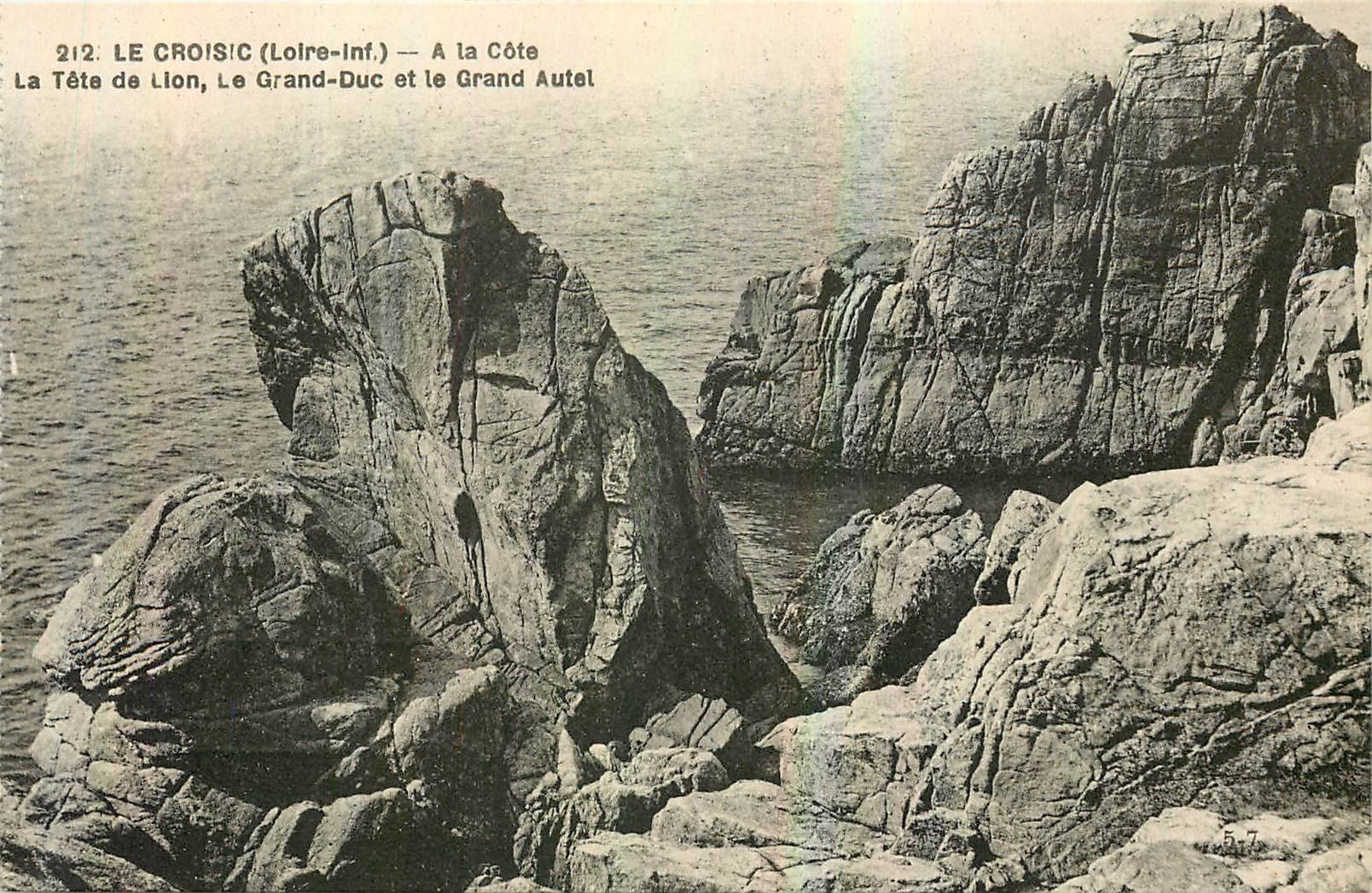 CPA Le Croisic Loire Inf A la Cote La Tete de Lion le Grand Duc et le Grand Autel 