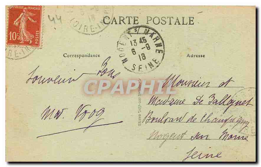 CPA Le Croisic Loire Inf Sur la Cote Etude de Rochers  — Back