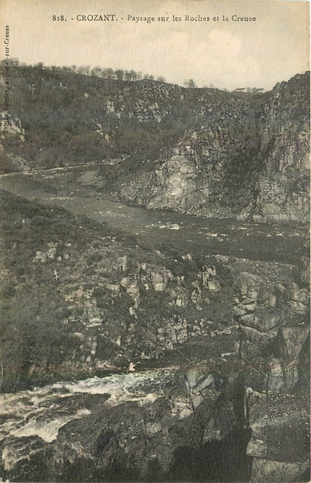 Croizant - Paysage sur les Roches et la Creuse — Éditeur : C. de Montmorency, Paris