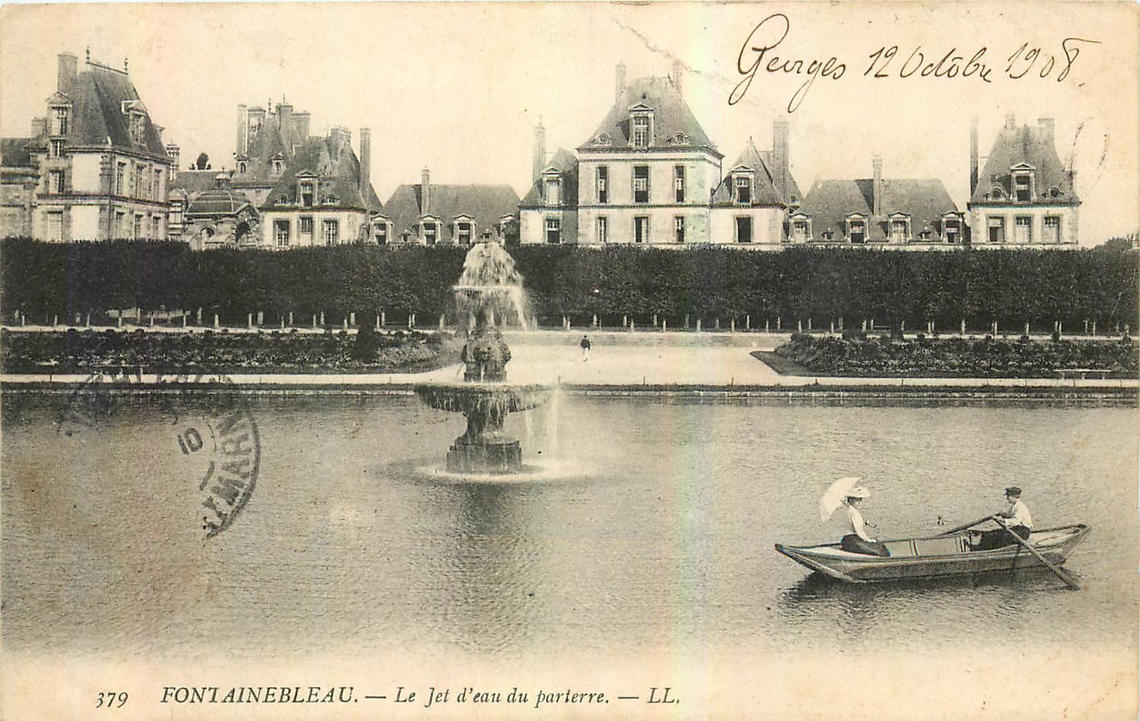 Fontainebleau — Der Wasserstrahl des Parterres — LL. — n° 379