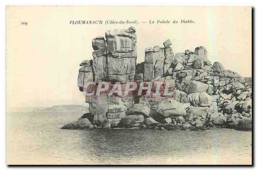 CPA Ploumanac'h Cotes du Nord la pointe du diable 