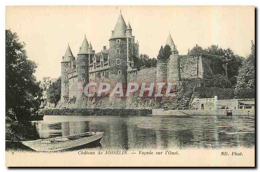CPA Chateau de Josselin facade sur l'Oust 